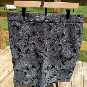 The Limited Black and White Floral Skirt